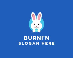 Cute Easter Bunny  logo design