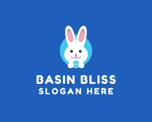 Cute Easter Bunny  logo design