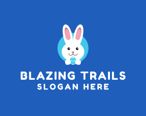 Cute Easter Bunny  logo design