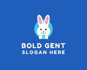 Cute Easter Bunny  logo design