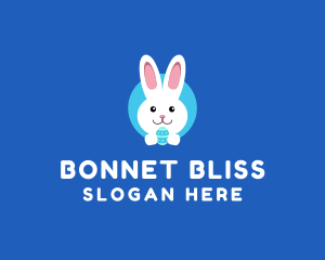 Cute Easter Bunny  logo design