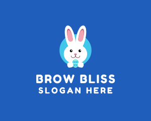 Cute Easter Bunny  logo design