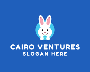 Cute Easter Bunny  logo design