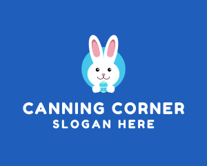 Cute Easter Bunny  logo design