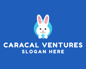 Cute Easter Bunny  logo design