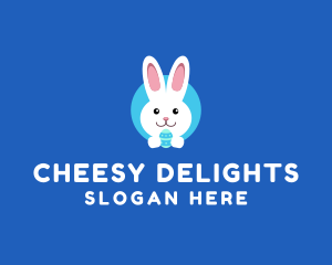 Cute Easter Bunny  logo design