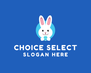 Cute Easter Bunny  logo design