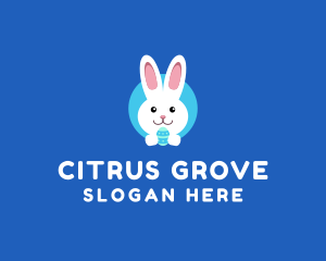 Cute Easter Bunny  logo design