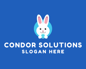 Cute Easter Bunny  logo design