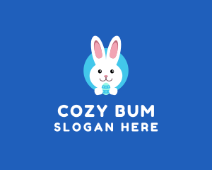 Cute Easter Bunny  logo design