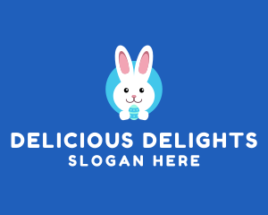 Cute Easter Bunny  logo design