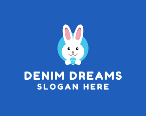 Cute Easter Bunny  logo design