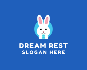 Cute Easter Bunny  logo design