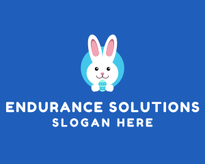 Cute Easter Bunny  logo design