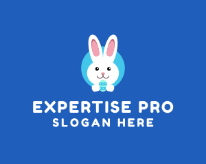 Cute Easter Bunny  logo design