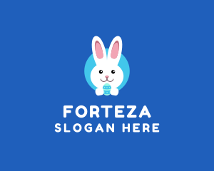 Cute Easter Bunny  logo design