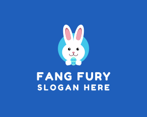 Cute Easter Bunny  logo design