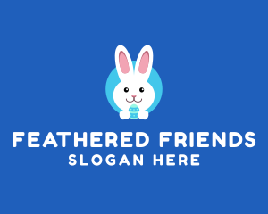 Cute Easter Bunny  logo design