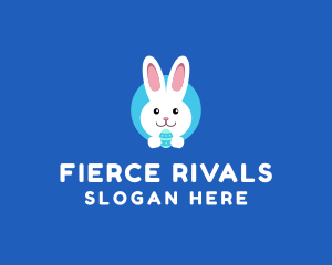 Cute Easter Bunny  logo design