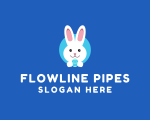 Cute Easter Bunny  logo design