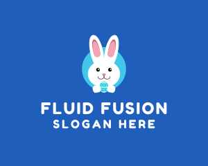 Cute Easter Bunny  logo design