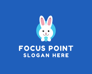 Cute Easter Bunny  logo design