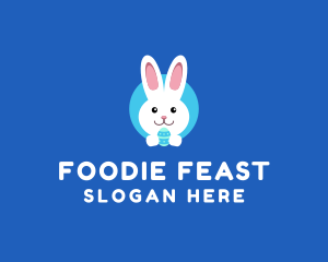 Cute Easter Bunny  logo design