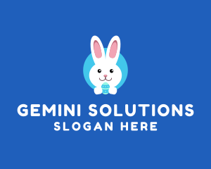 Cute Easter Bunny  logo design