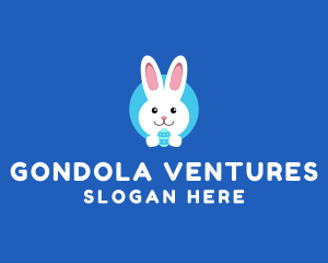 Cute Easter Bunny  logo design