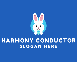 Cute Easter Bunny  logo design