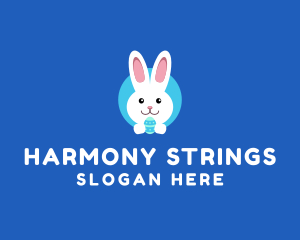 Cute Easter Bunny  logo design