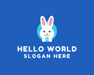 Cute Easter Bunny  logo design