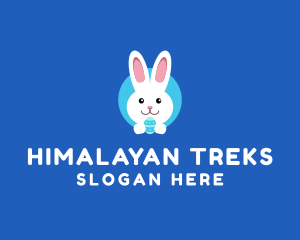 Cute Easter Bunny  logo design