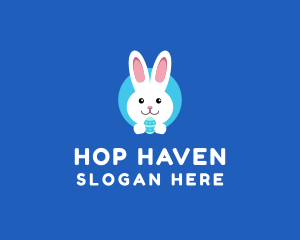 Cute Easter Bunny  logo design