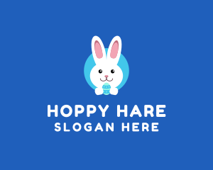 Cute Easter Bunny  logo design