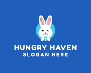 Cute Easter Bunny  logo design