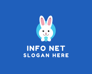 Cute Easter Bunny  logo design