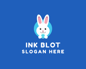 Cute Easter Bunny  logo design