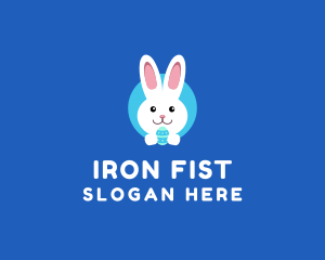 Cute Easter Bunny  logo design