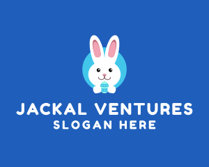 Cute Easter Bunny  logo design