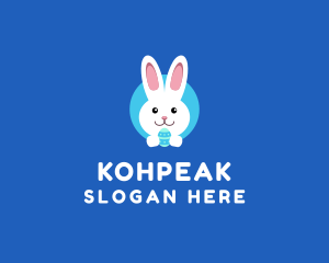 Cute Easter Bunny  logo design