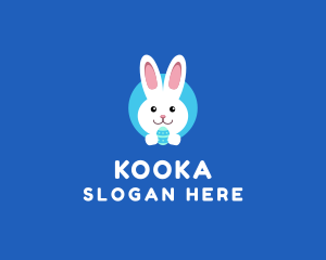 Cute Easter Bunny  logo design