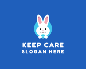 Cute Easter Bunny  logo design