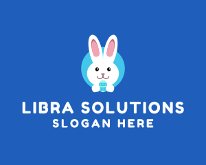 Cute Easter Bunny  logo design