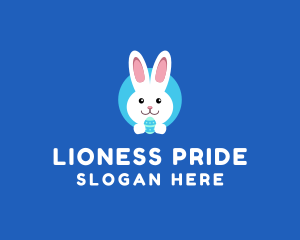 Cute Easter Bunny  logo design