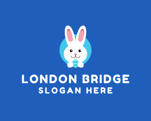 Cute Easter Bunny  logo design