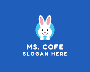 Cute Easter Bunny  logo design