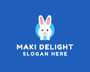 Cute Easter Bunny  logo design