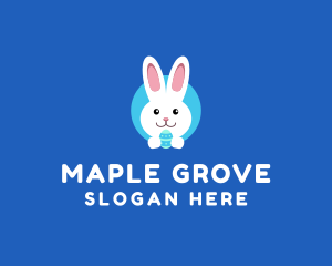 Cute Easter Bunny  logo design