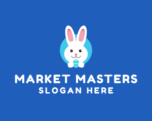 Cute Easter Bunny  logo design